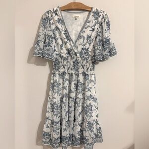 EUC Max Studio Floral Print Tiered Dress
